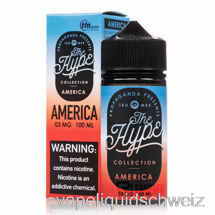 Hype – Amerika – Propaganda E-Liquids – 100 Ml 3 Mg Vape Liquid E-Liquid Schweiz